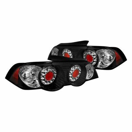 WHOLE-IN-ONE Black LED Tail Lights for 2002-2004 Acura RSX - Black WH3835996